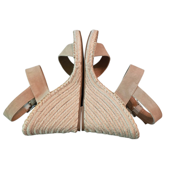 Steve Madden Womens Uri Wedge Sandal Espadrille Slingback Size 9.5M Tan Suede - Picture 9 of 10